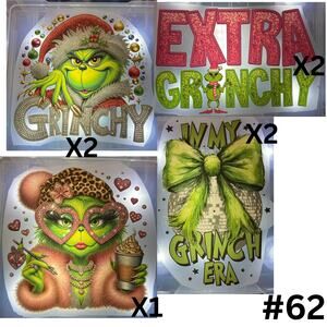 Glitter Grinch Christmas DTF Bundle